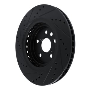 Lexus RX350 Brake Rotor (1) - Front Right - R1 Concepts - Drilled & Slotted - Black - `20-`25